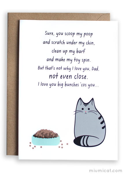 Funny Father's Day Card from The Cat