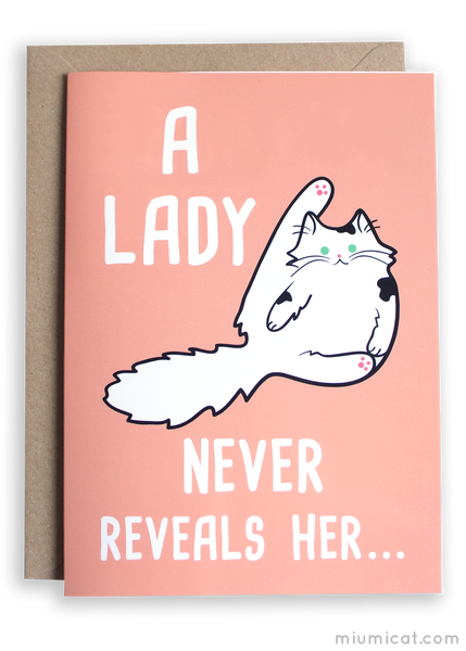 Funny Persian Cat Birthday Card for Women