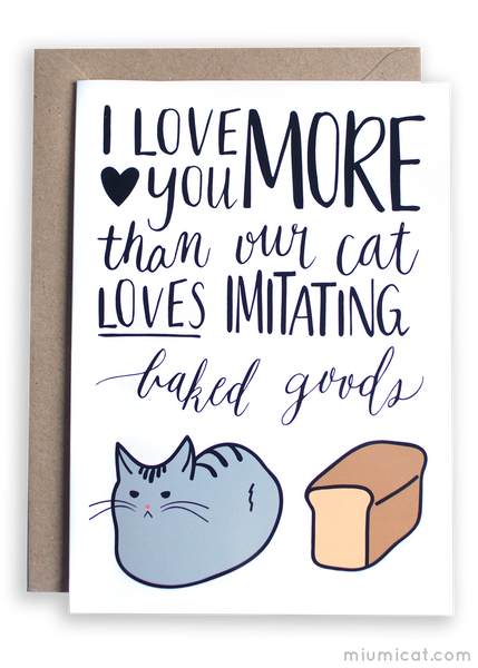 Funny Anniversary Card with Cat Loaf